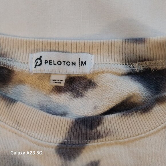 Peloton Tie-Dye Crewneck Sweatshirt Medium Cotton Retro Classic Boho - Picture 2 of 4